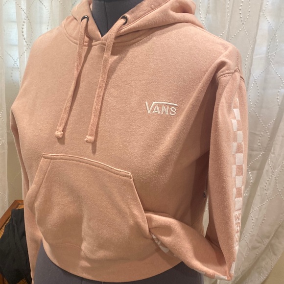 Vans Off The Wall Cropped Hoodie Pink 
